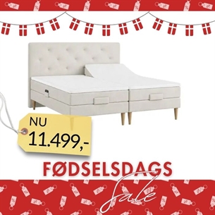 Nordic Heaven Dobbelt Elevationsseng inkl. Urban sengegavl - Sand